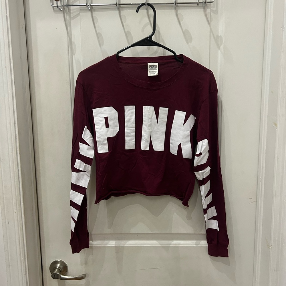 PINK by Victoria's Secret Burgundy Crop Top